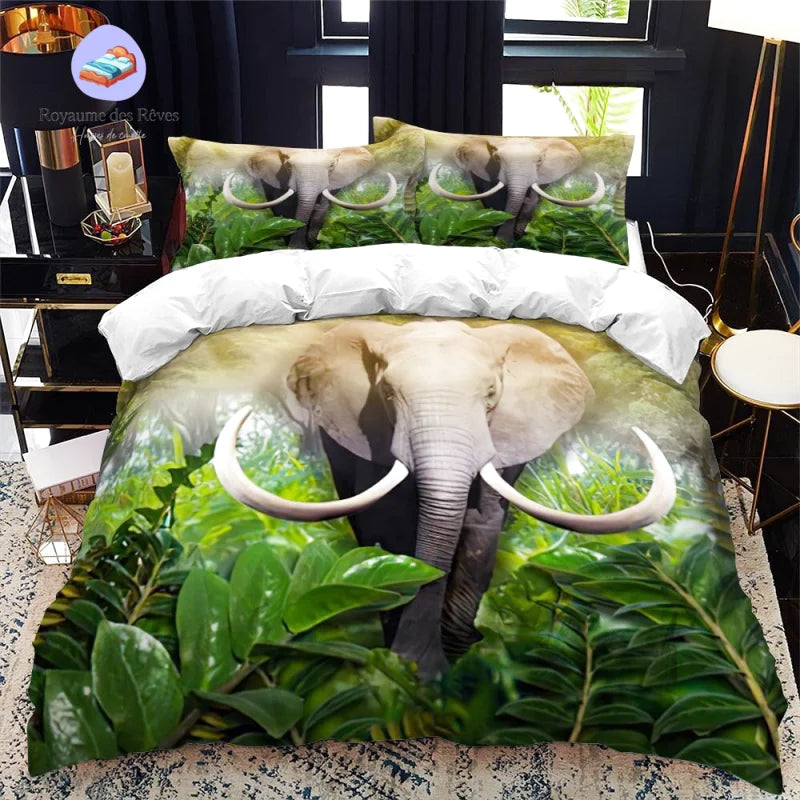 Asiatischer Elefanten-Bettbezug