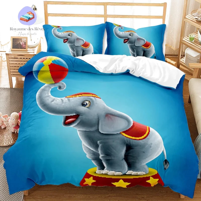Zirkus-Elefant-Bettbezug