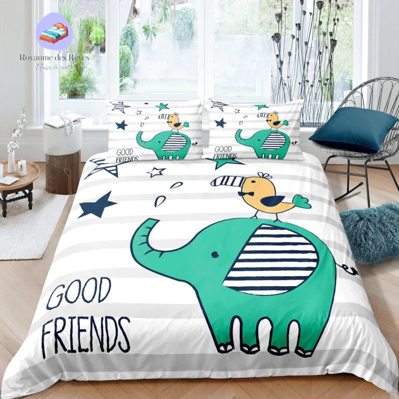 Bettbezug „Kind Elephant“.