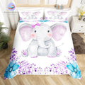 Housse de Couette Éléphant Petite Fille