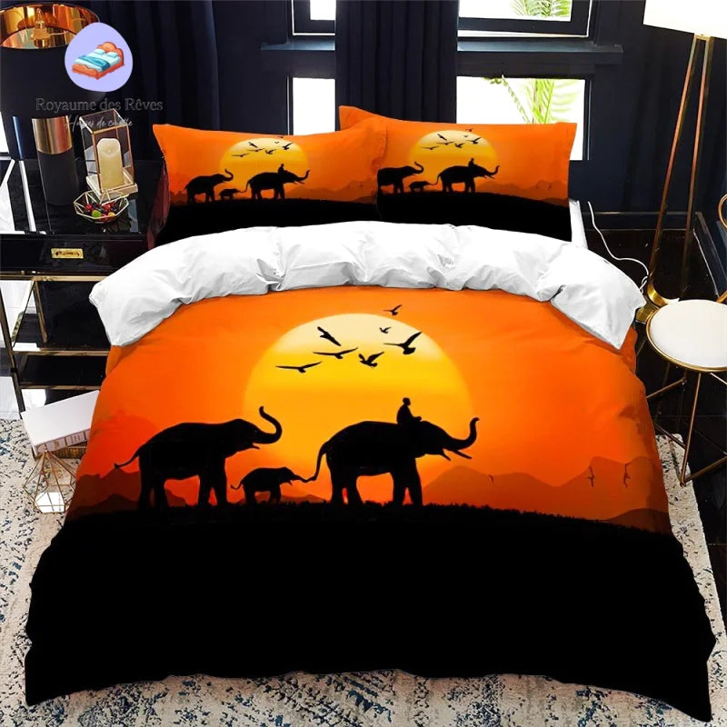 Reise-Elefant-Bettbezug