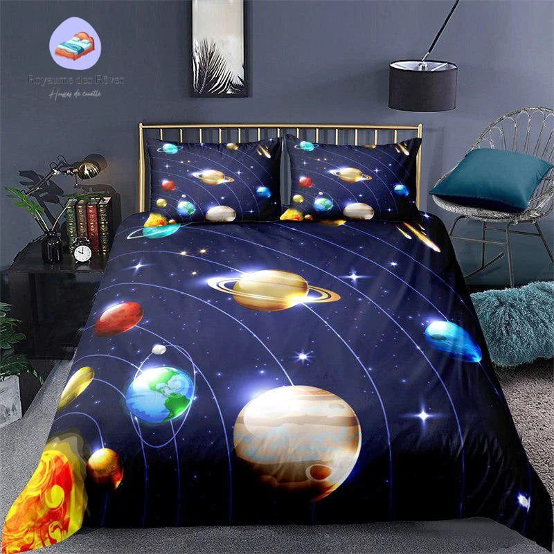 Housse de Couette Espace Orbite Planète