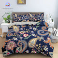 Black Cactus Floral Duvet Cover