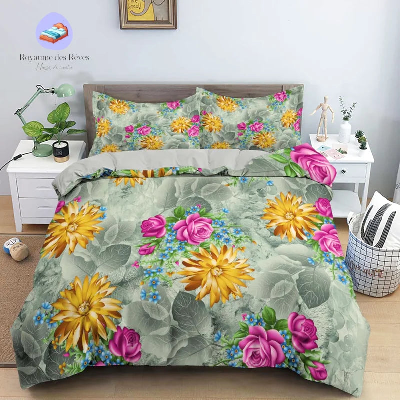 Duvet Cover Flowers Painting