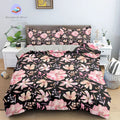 Housse de couette  Fleurs Rose Laurier