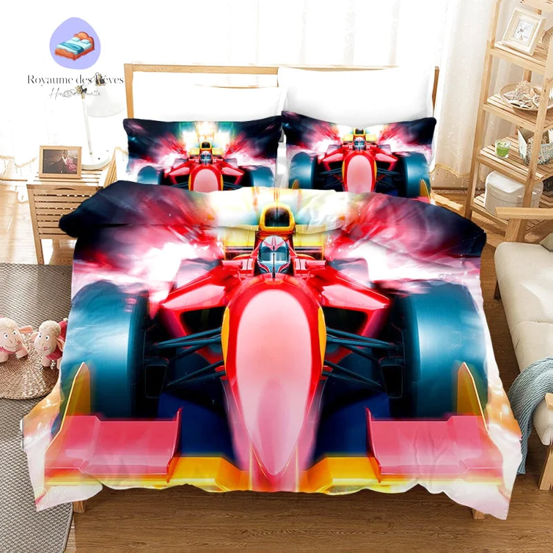 Housse de Couette Formule 1 Rouge