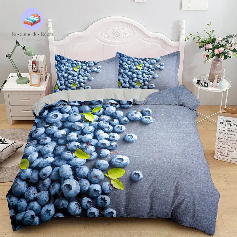 Blueberry Fruit Duvet Cover