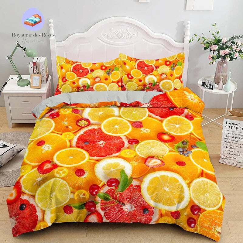 Citrus Fruits Duvet Cover