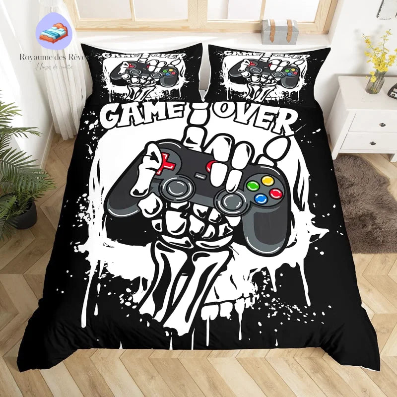Housse de Couette Gamer Game Over