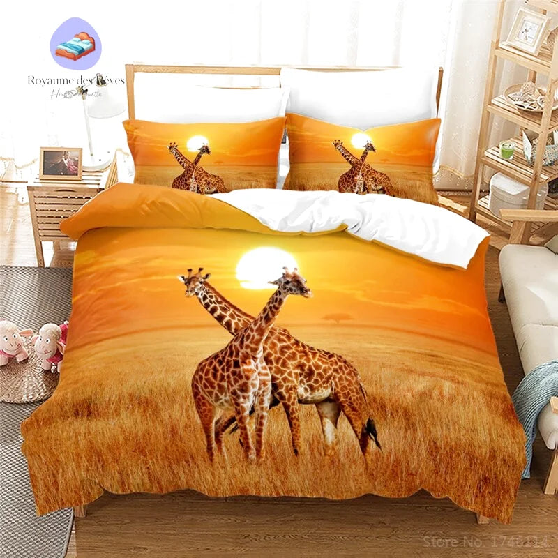 Housse de Couette Girafe 220x240