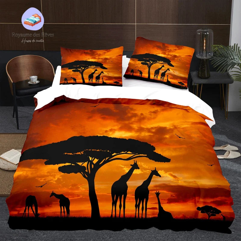 Housse de Couette Girafe Afrique