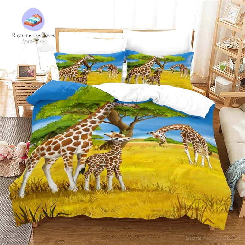 Housse de Couette Girafe Baobab