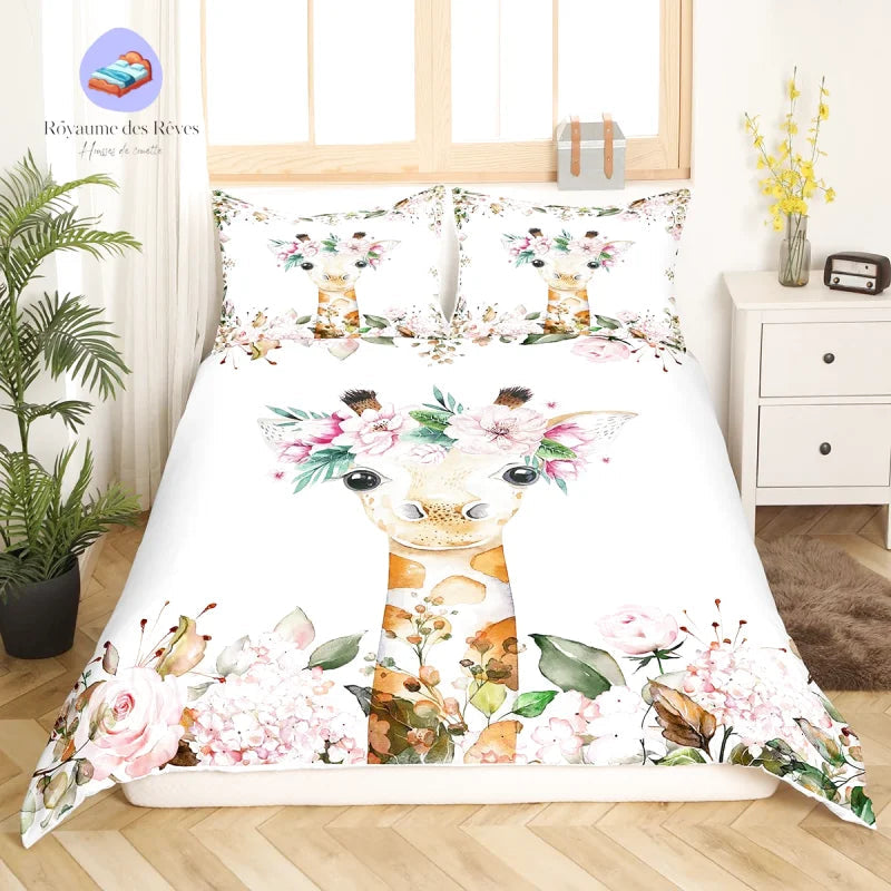 Housse de Couette Girafe Fille