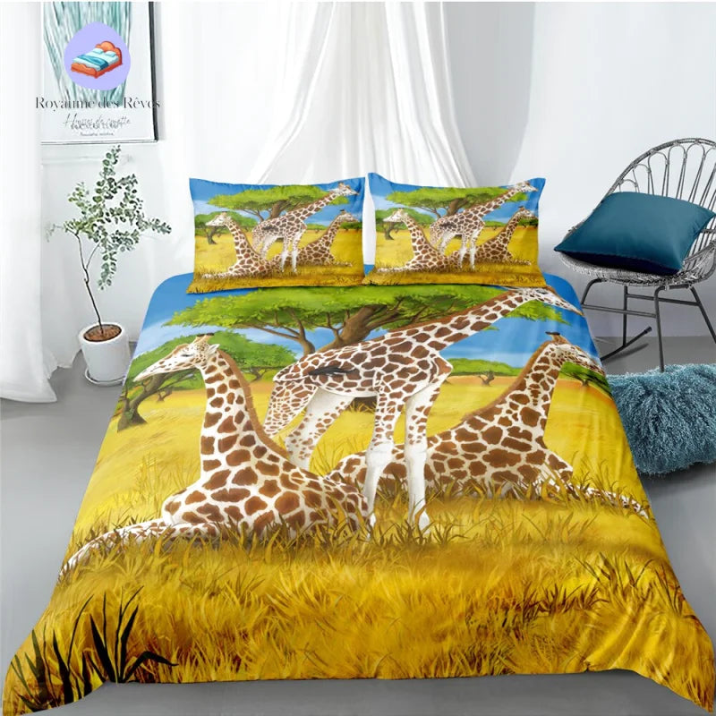 Housse de Couette Girafe qui Dort