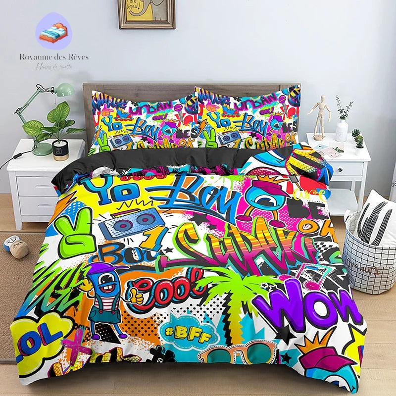 Housse de Couette Graffiti Style