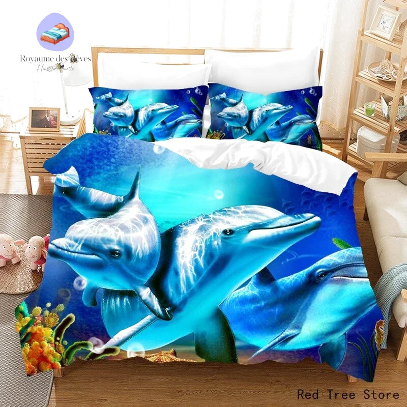 Housse de Couette Groupe de Dauphin