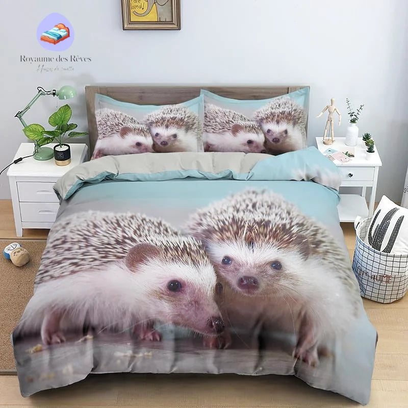 Housse de Couette Hérisson Couple
