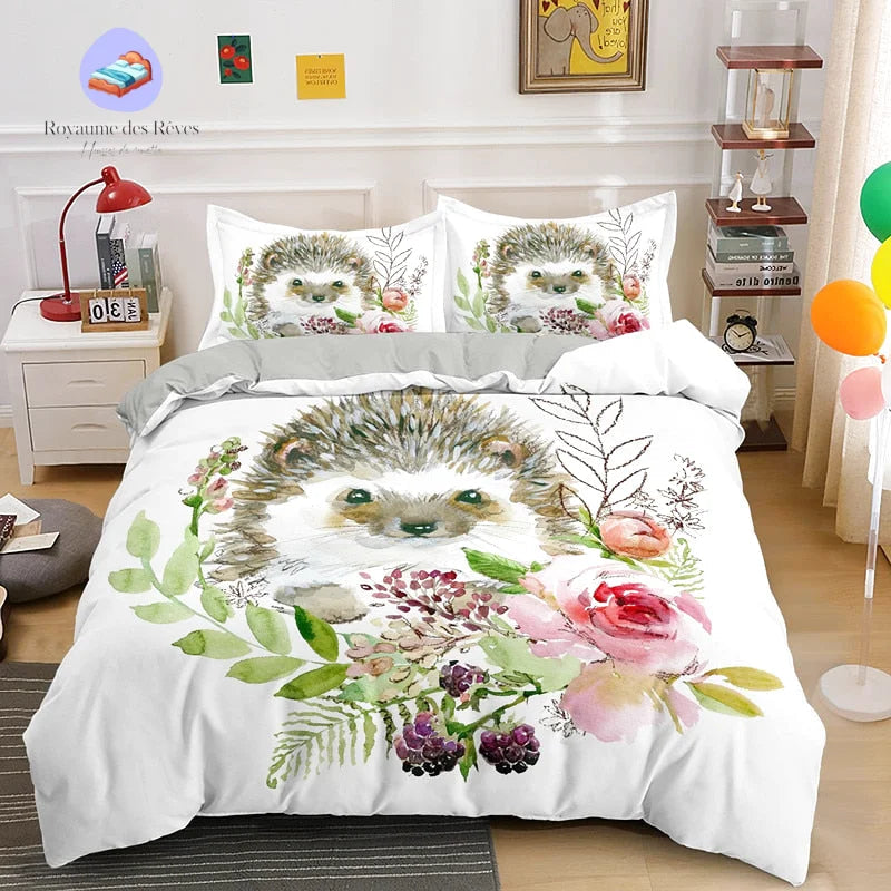 Copripiumino riccio per bambini