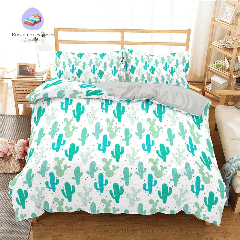 Copripiumino con stampa cactus