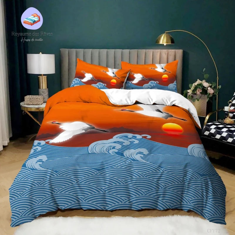 Housse de Couette Japon Soleil Levant