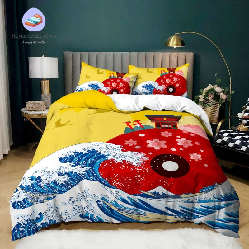 Housse de Couette Japon Vague