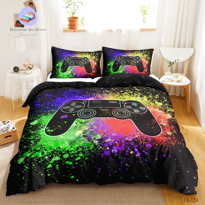 Housse de Couette Jeux Vidéo Multicolore
