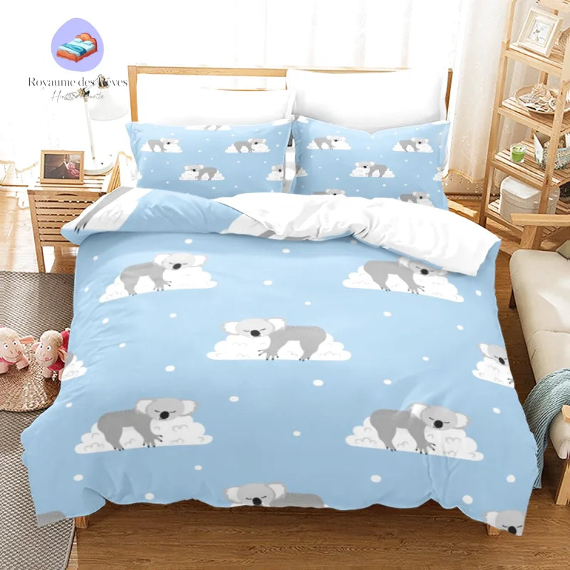 Blauwe Koala dekbedovertrek
