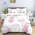 Kleiner Mädchen-Kaninchen-Bettbezug