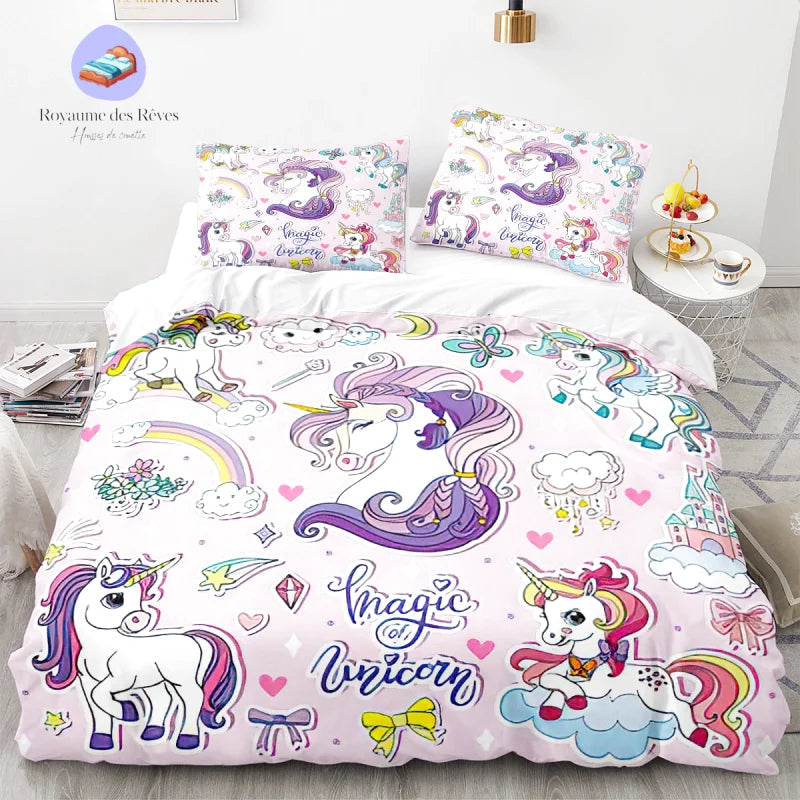 Housse de Couette Licorne 220x240