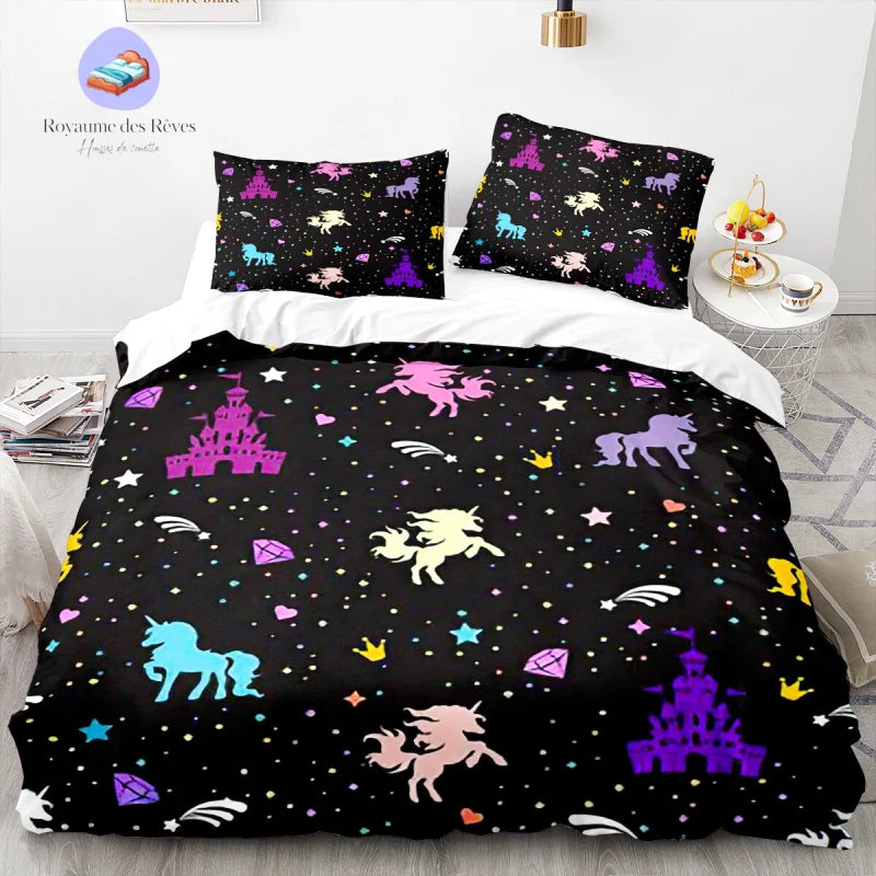 Housse de Couette Licorne Château