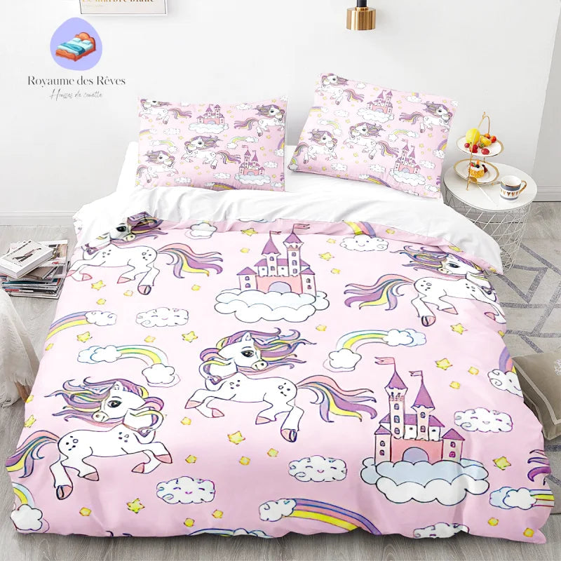 Housse de Couette Licorne Nuage