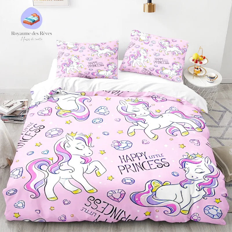 Housse de Couette Licorne Princesse