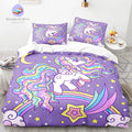 Housse de Couette Licorne Violet