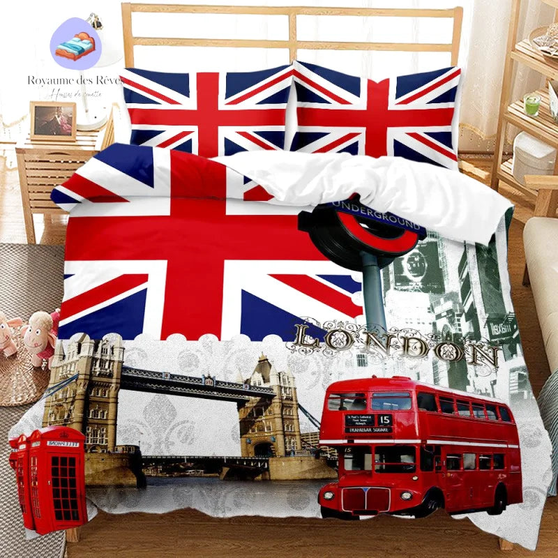 Housse de Couette Londres Drapeaux