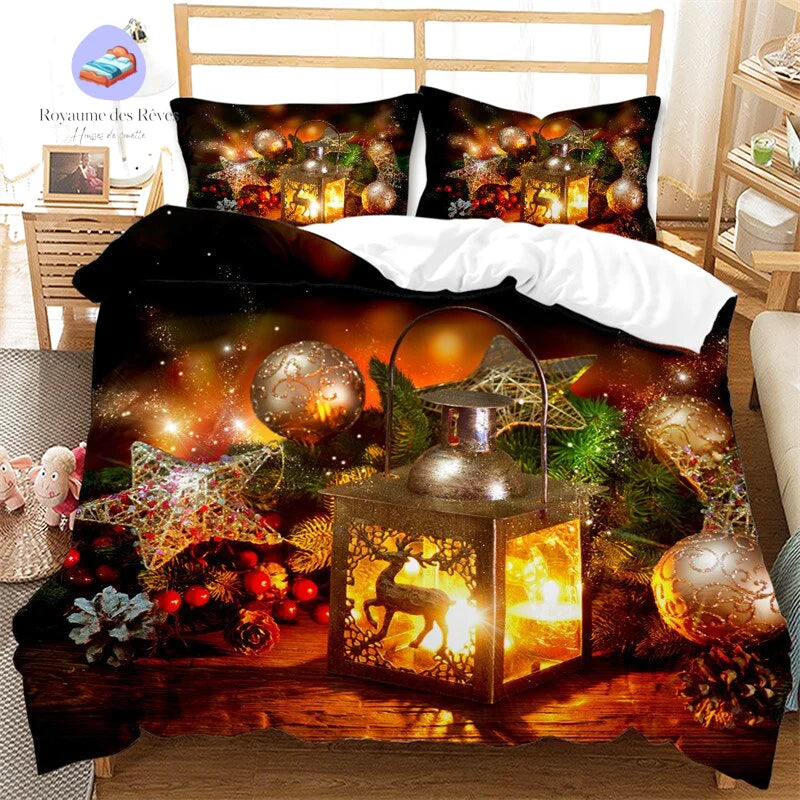 Weihnachtslicht-Bettbezug