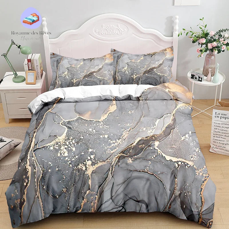 Housse de Couette Marbre Carrare