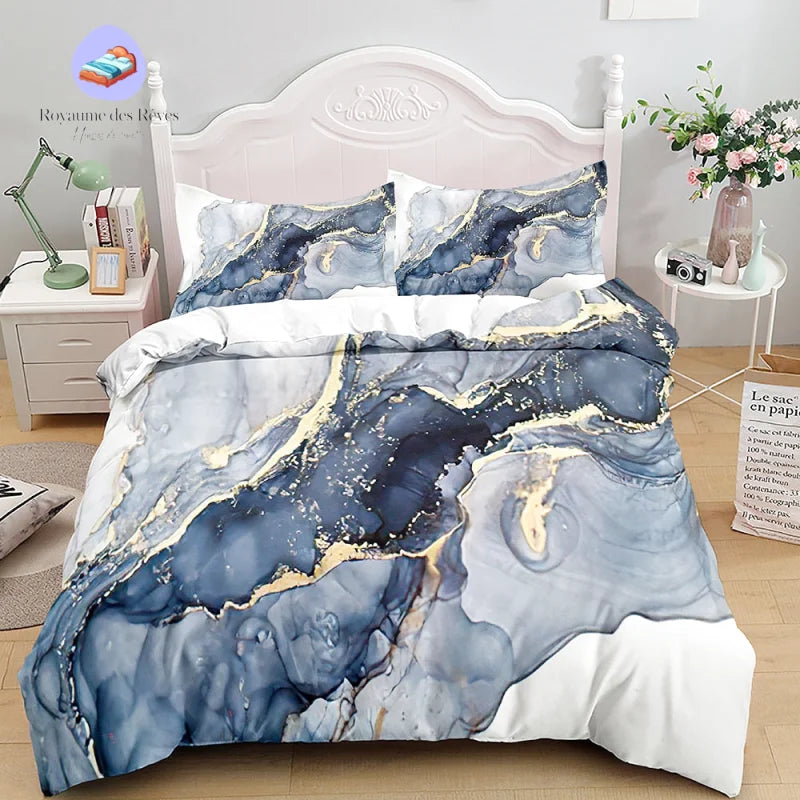 Housse de Couette Marbre Imprimé