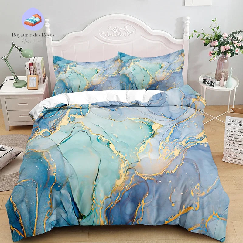 Housse de Couette Marbre Motif