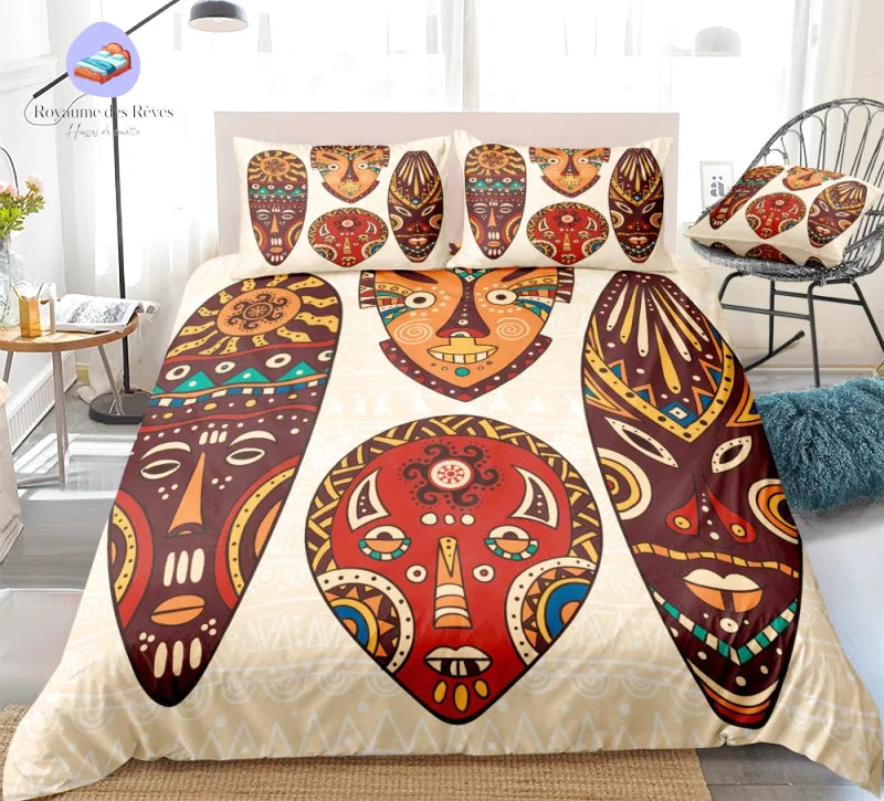 Housse de Couette Masque Africain