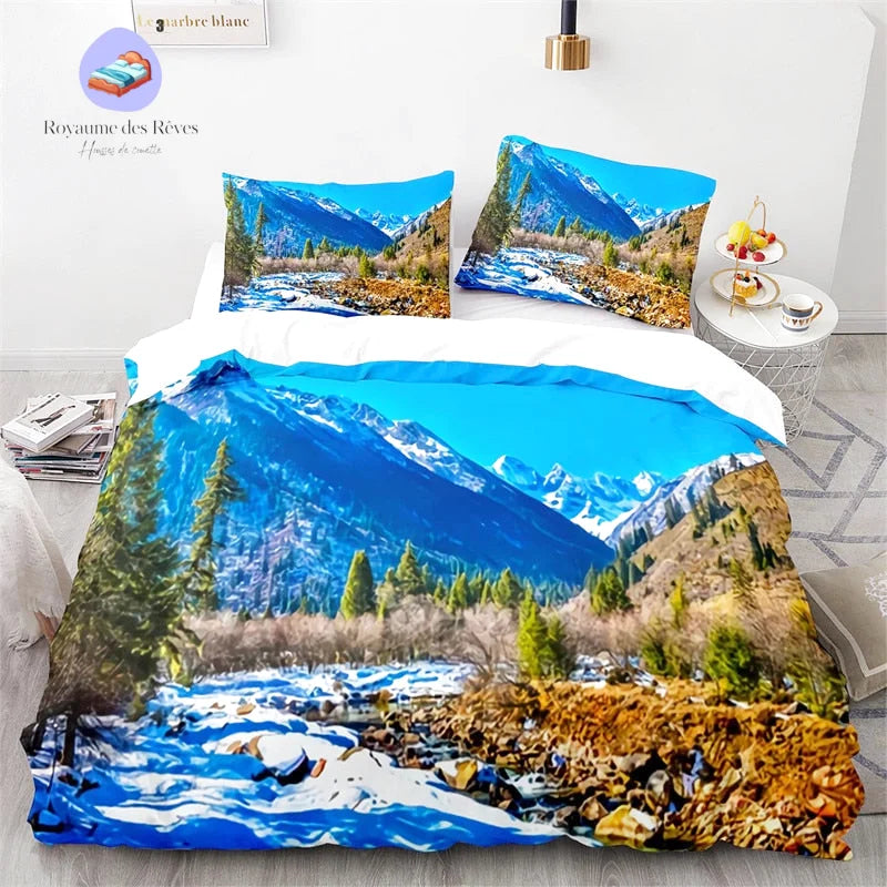 Housse de Couette Montagne Panoramique