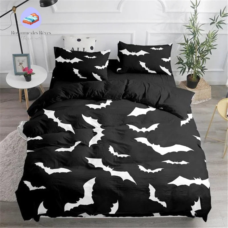 Housse de Couette Motif Chauve Souris