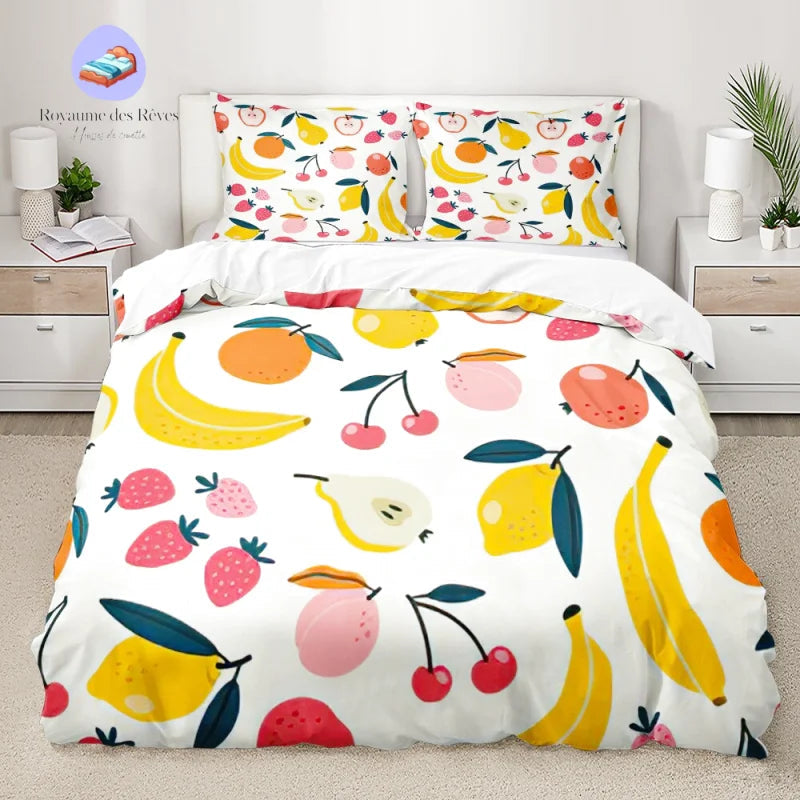 Housse de Couette Motif Fruits