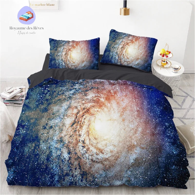 Dekbedovertrek met Galaxy-patroon