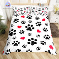 Dog Paw Pattern Duvet Cover