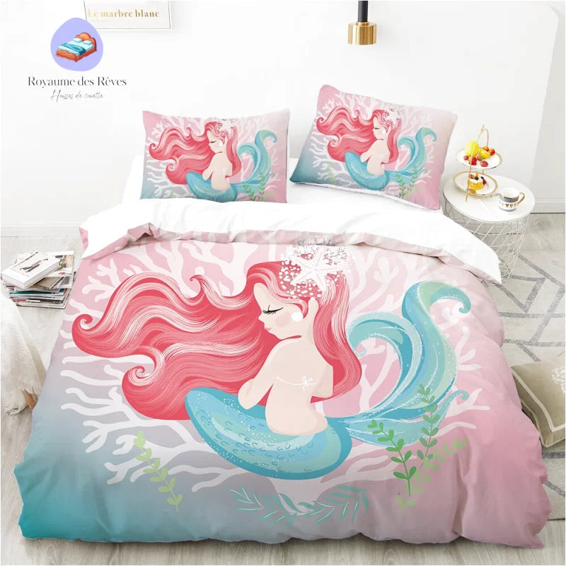 Mermaid Pattern Duvet Cover