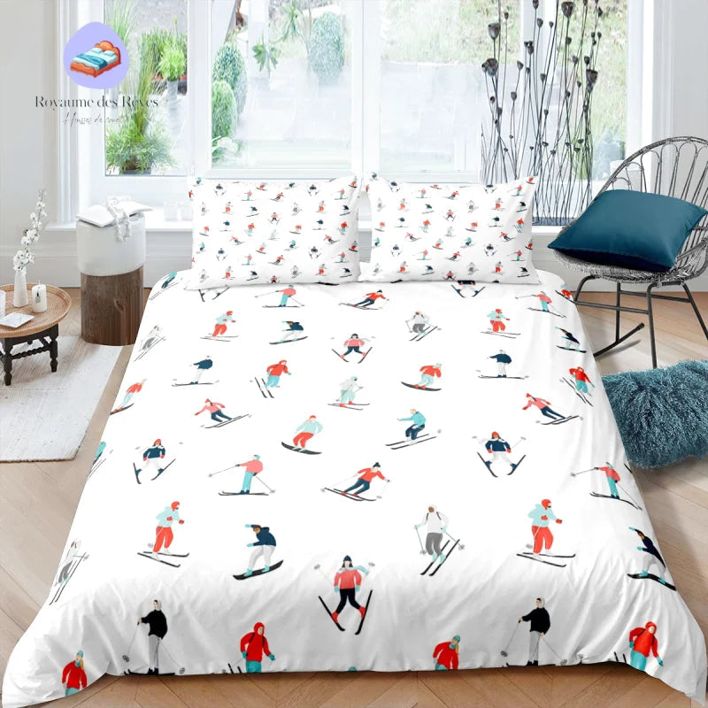 Housse de Couette Motif Ski