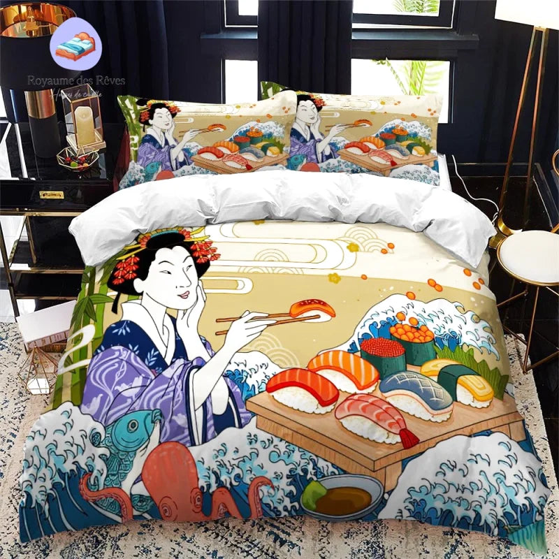 Sushi Pattern Duvet Cover