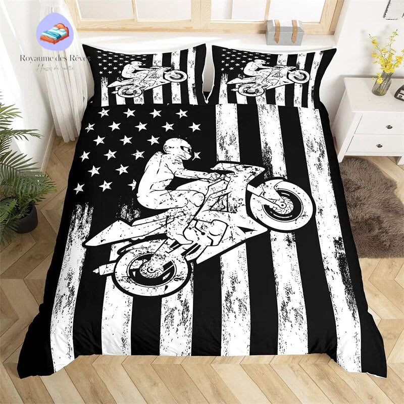Housse de Couette Moto USA
