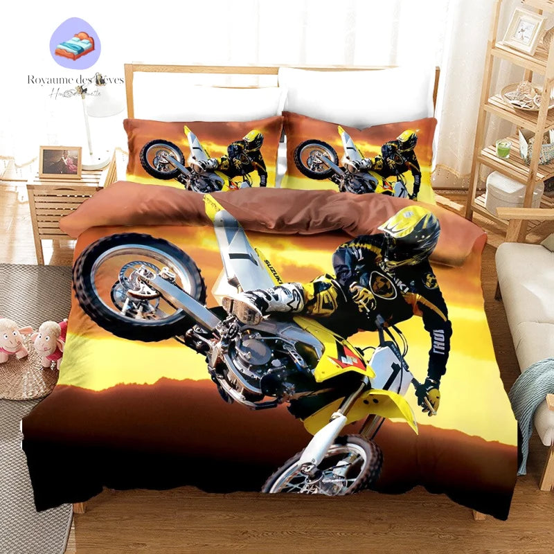 Housse de Couette Moto Wheeling