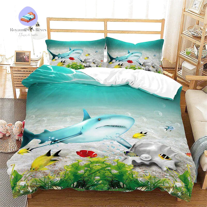 Copripiumino Ocean Shark